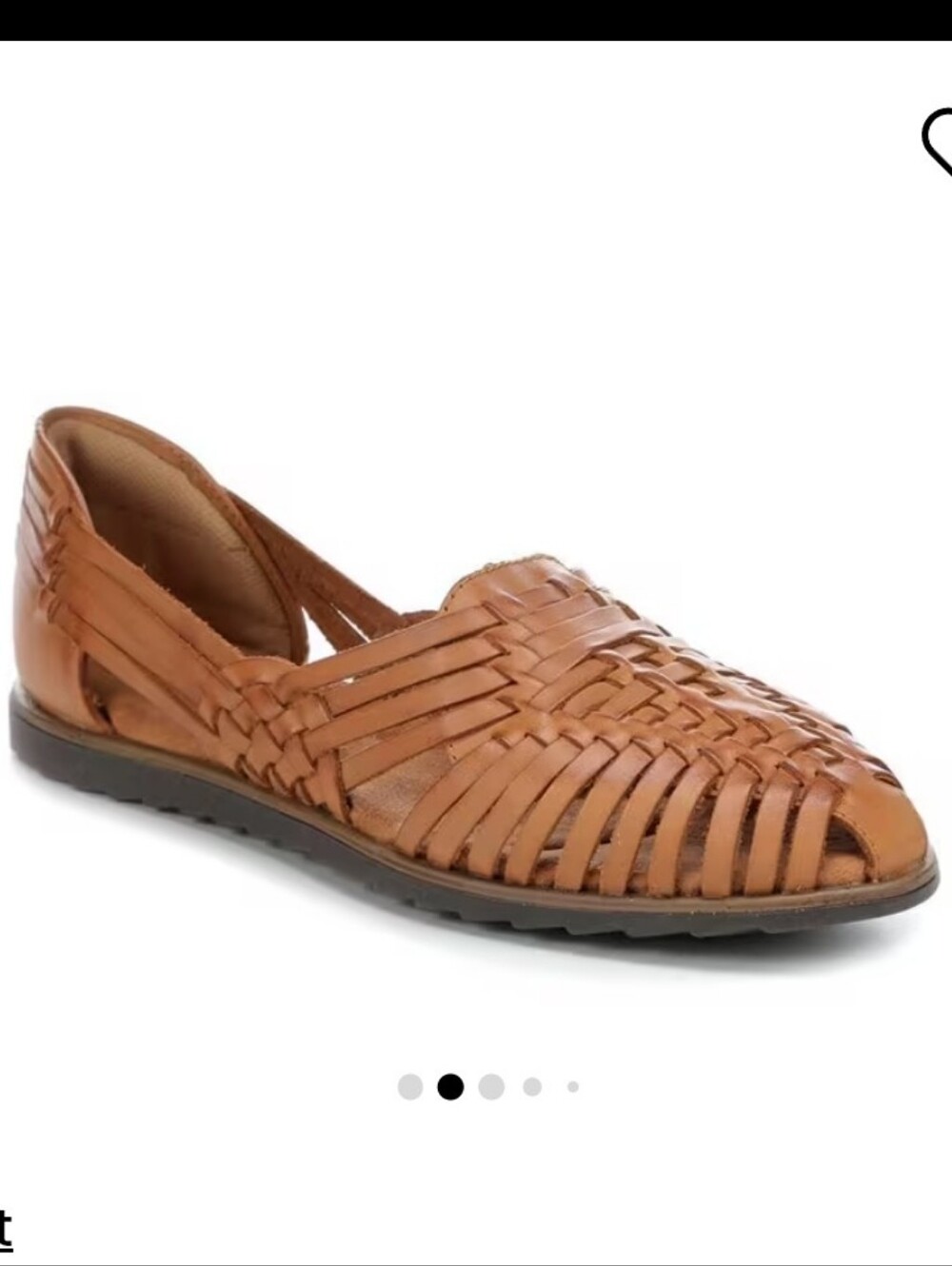 Womens Eurosoft Woven Huarache Flat - Brown Leather Sandal Size 7.5